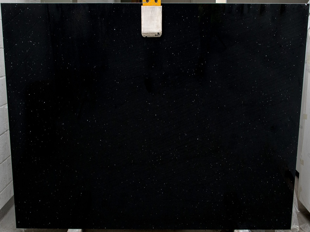 Brillo Noir Classic Quartz video thumbnail deep black slab with subtle shimmer