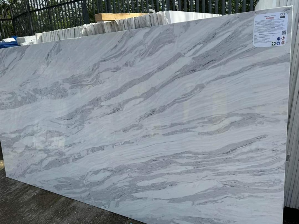 Cava Classic Quartz video thumbnail polished grey slab close-up