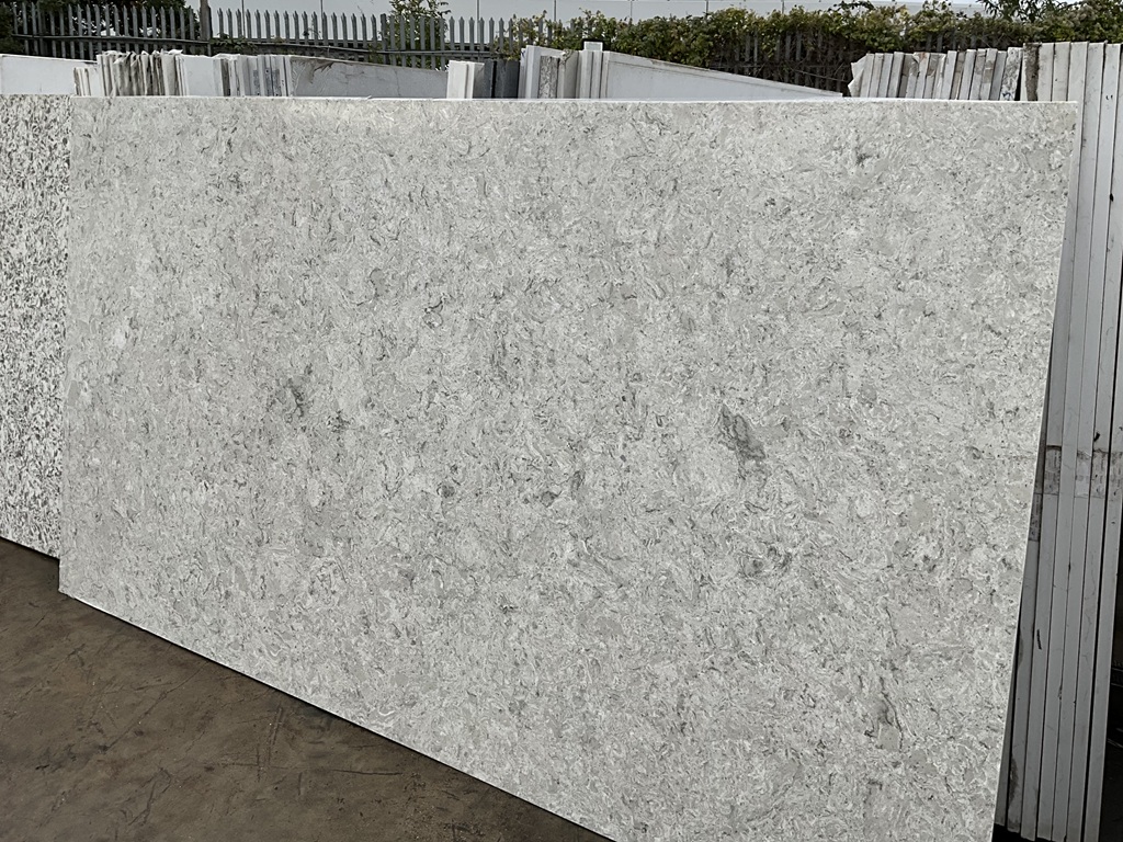 Fiji Classic Quartz worktop slab video thumbnail showing colour and texture