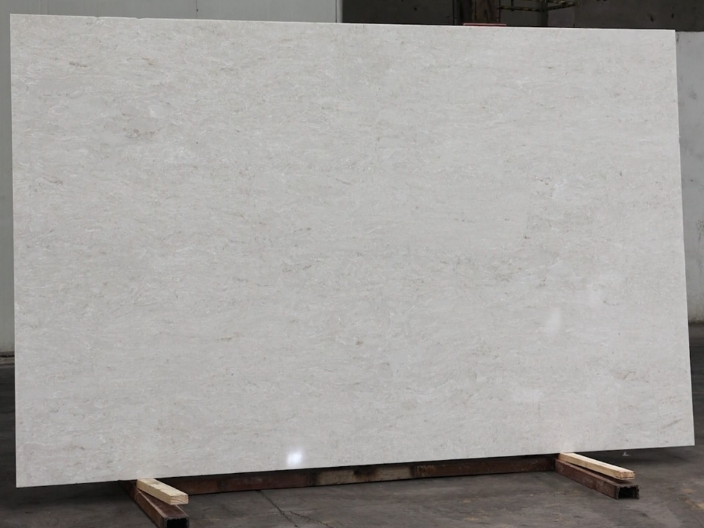 Grey Fusion P Classic Quartz worktop slab video thumbnail showing colour and texture