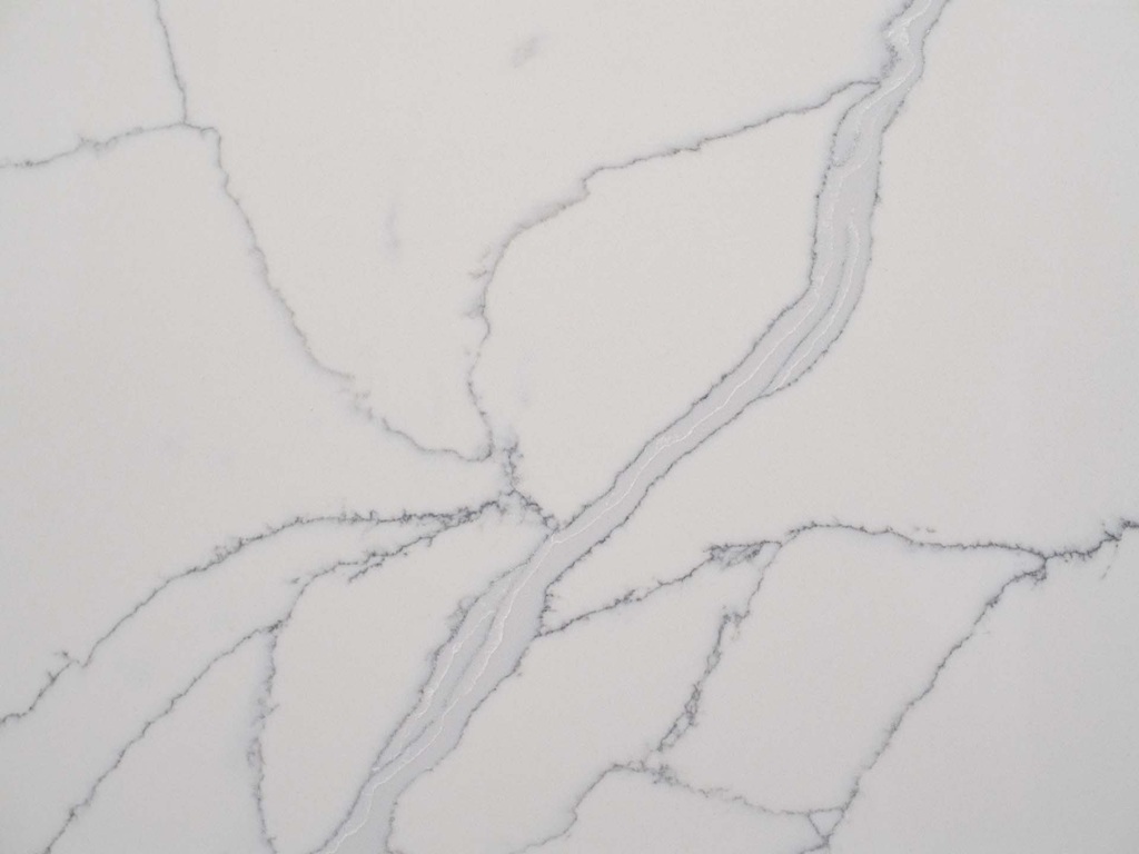 Statuario Vegle Classic Quartz worktop slab video thumbnail showing colour and texture