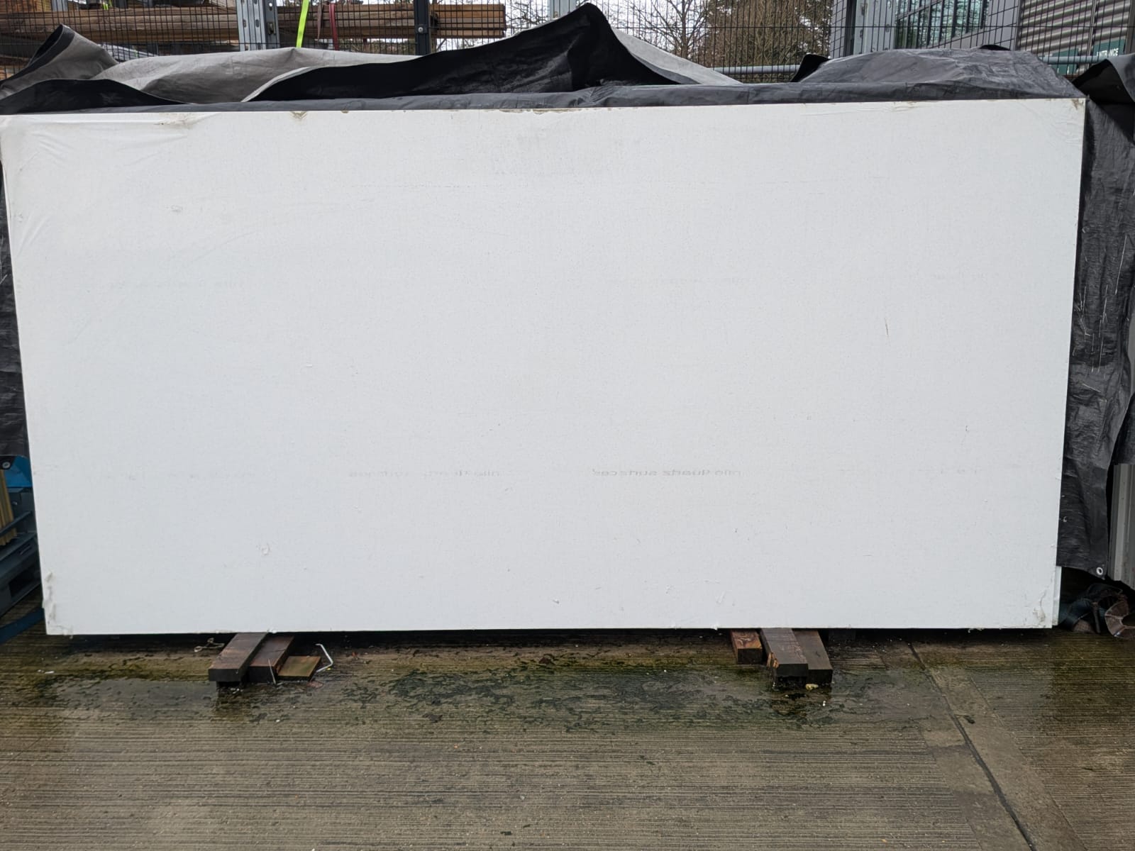 Cristal White Quartz Nile Stone worktop slab video thumbnail showing colour and texture