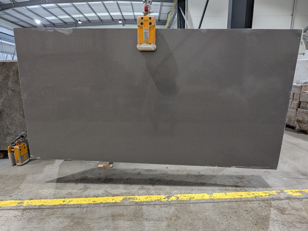 Grigio Starlight Quartz Nile Stone worktop slab video thumbnail showing colour and texture