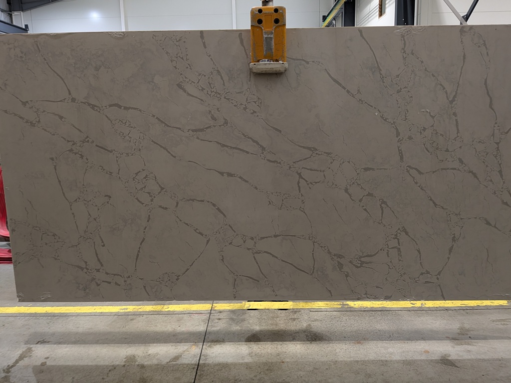 White Eclypse Quartz Nile Stone worktop slab video thumbnail showing colour and texture