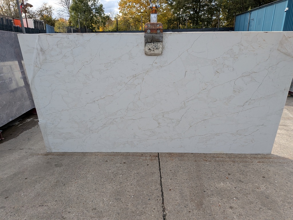 Arabescato Gold Quartz Noble Stone worktop slab video thumbnail showing colour and texture