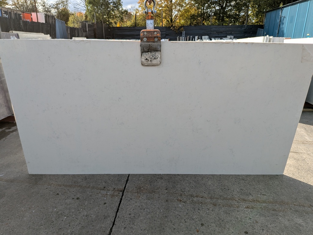 Carrara Cashmere Quartz Noble Stone worktop slab video thumbnail showing colour and texture
