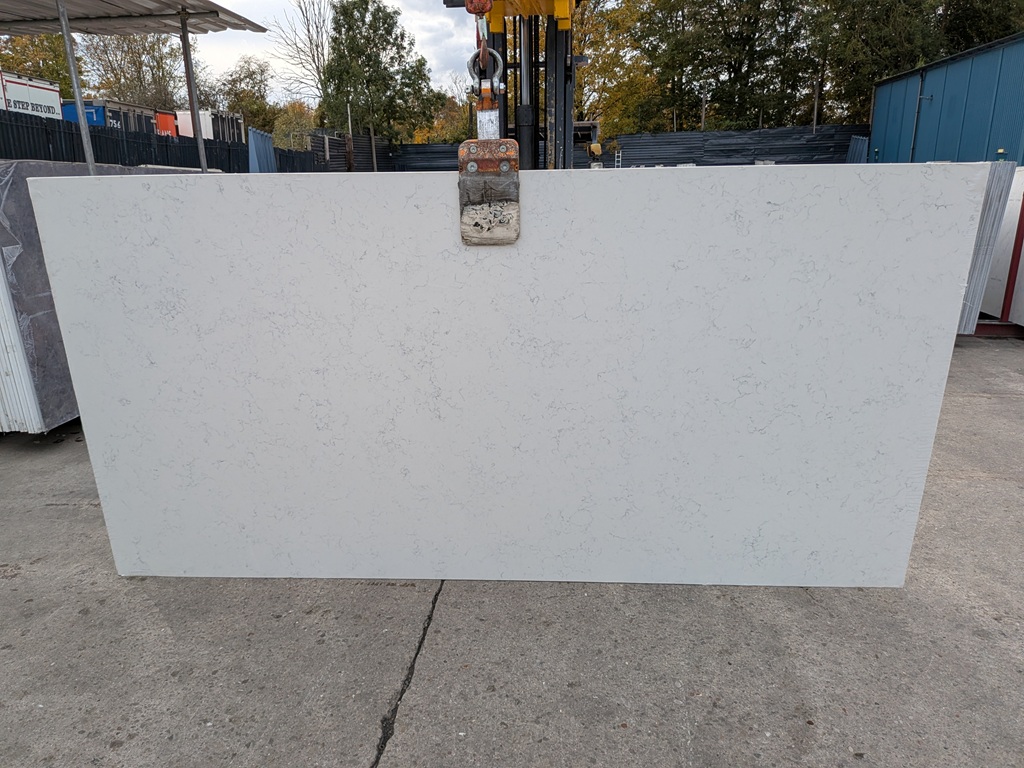 Carrara Jade Quartz Noble Stone worktop slab video thumbnail showing colour and texture