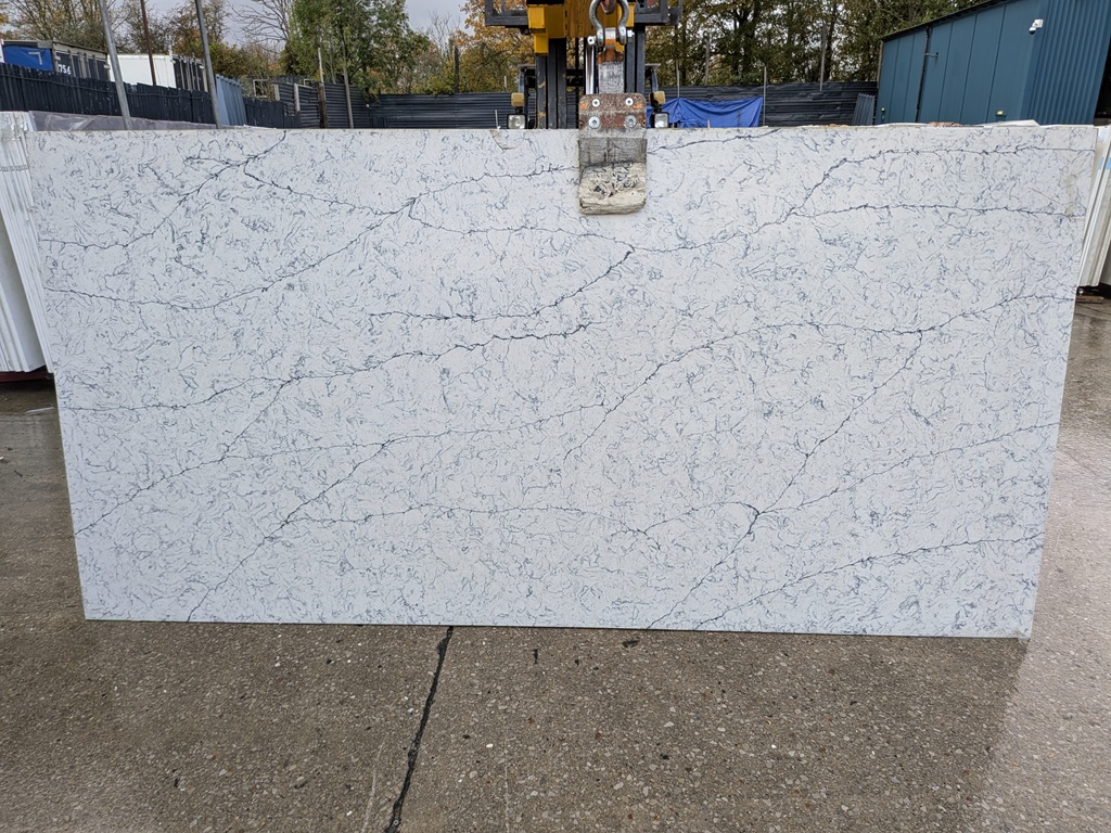 Himalaya Quartz Noble Stone worktop slab video thumbnail showing colour and texture
