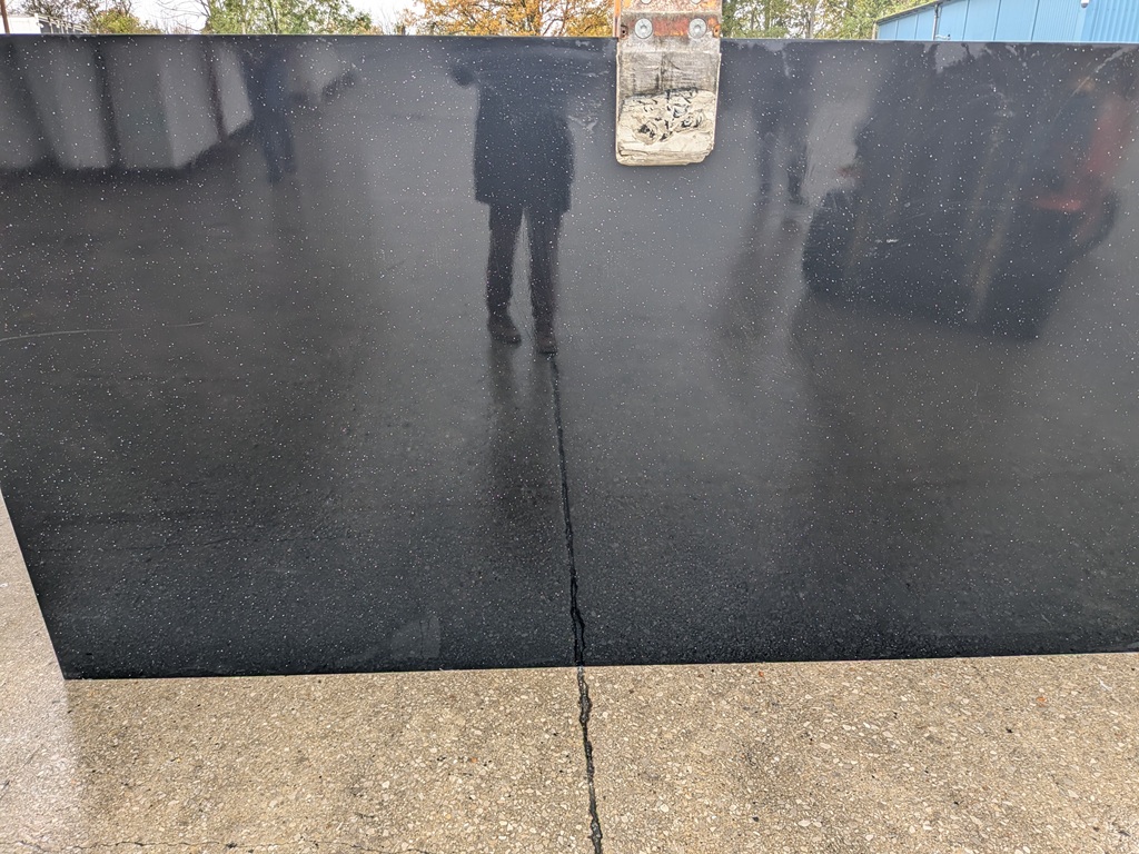 Lustre Black Quartz Noble Stone worktop slab video thumbnail showing colour and texture