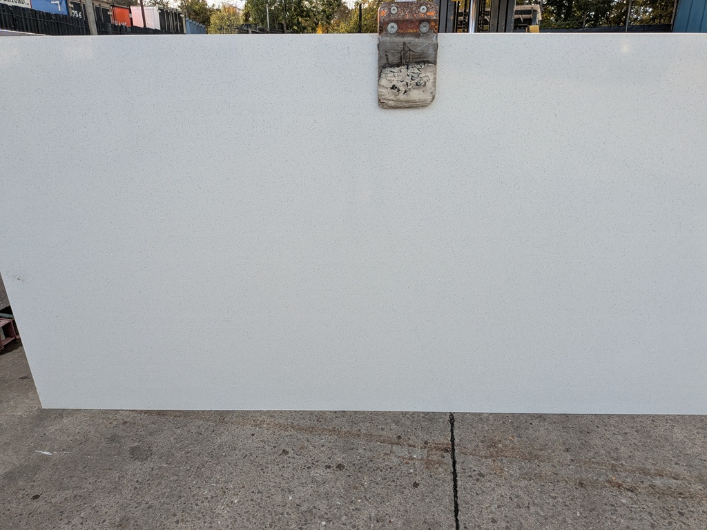 Mirror White Quartz Noble Stone worktop slab video thumbnail showing colour and texture