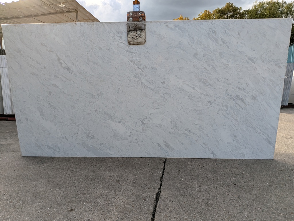 White Fusion Quartz Noble Stone worktop slab video thumbnail showing colour and texture